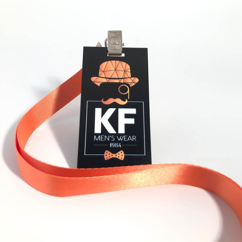 תג PVC ממותג 8.5X5.5 ס"מ + שרוך לצוואר – תמונה 2