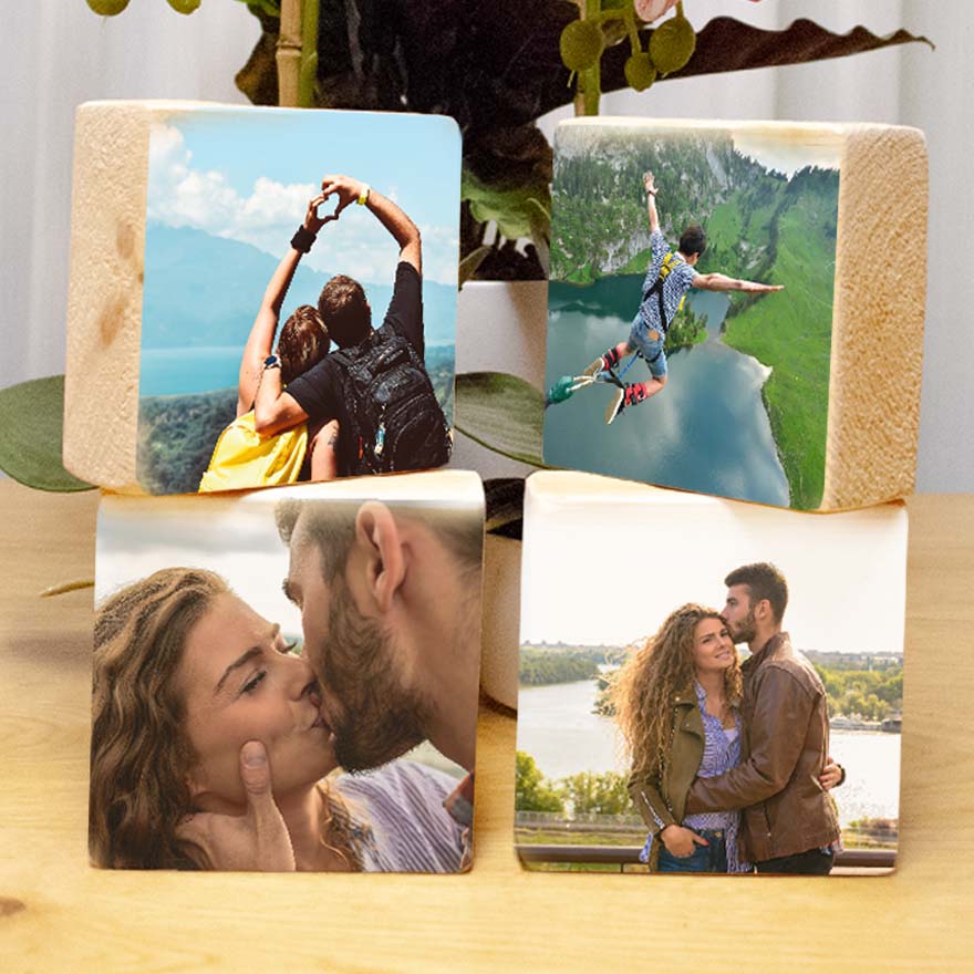 הדפסה על בלוק עץ טבעי במבצע 15X14.5 ועוד זוג 10X10 – תמונה 2