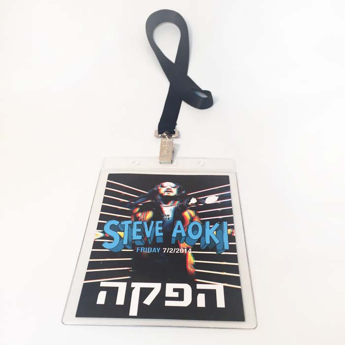 מנשא תג כיס 16.5X12.5 עם נייר מודפס ושרוך לצוואר – תמונה 3