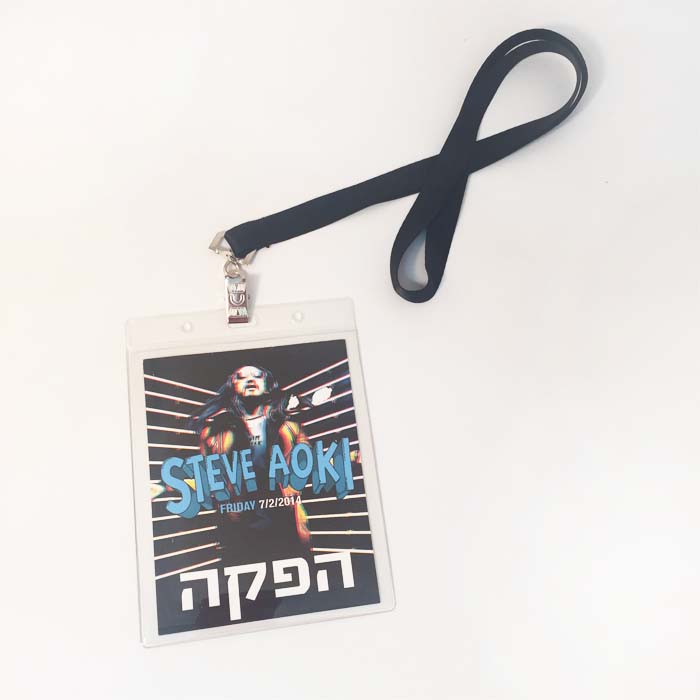 מנשא תג כיס 16.5X12.5 עם נייר מודפס ושרוך לצוואר – תמונה 2