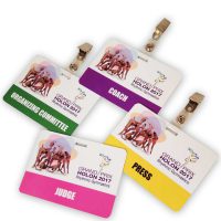 תג ממותג חד צדדי עם נקב וקליפס